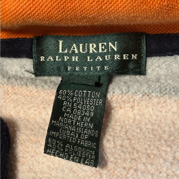 Ralph Lauren Orange and Black Striped Top - Picture 2 of 2